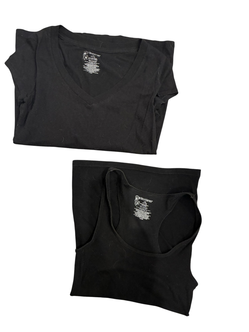 No Boundaries Women's Tank Top & Short Sleeve Top. 2 Top Bundle